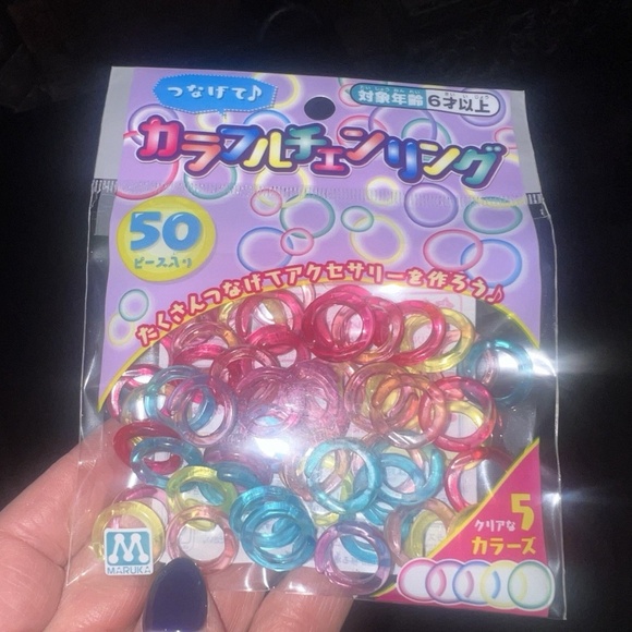 NWT Chinese Jacks~RARE Clear Set of 50 Rings= 5 Jacks~Nostalgic 70's/80's game - Picture 1 of 4